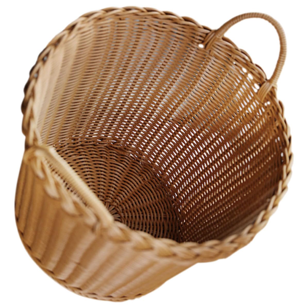 Corbeille à linge en rotin synthétique et bac de rangement domestique tressé