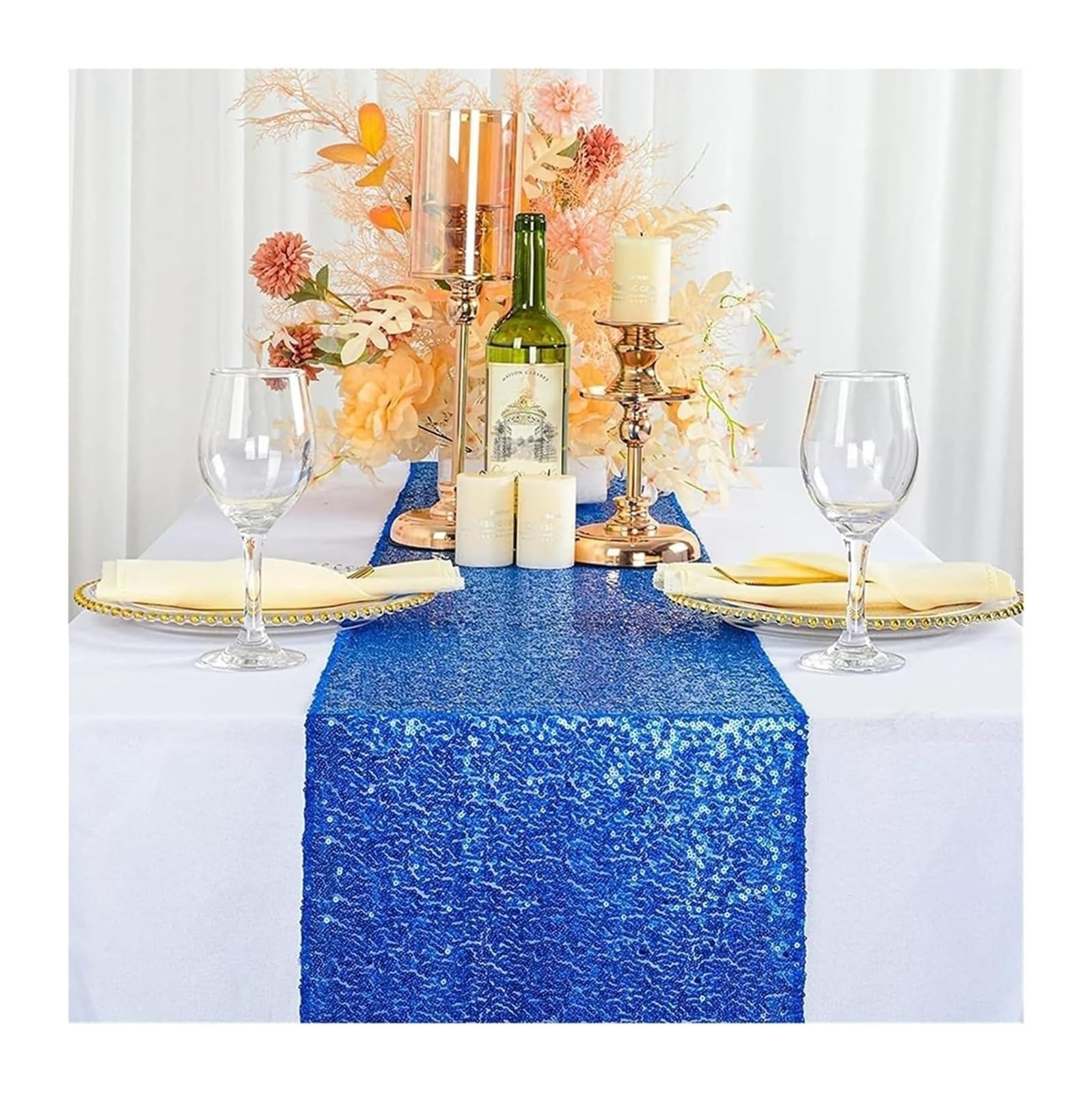 PZOFERLIN Table flag Sequin Table Runner Glitter 30x180cm Wedding Party Birthday Banquet Hotel Home Decor(Color 4)