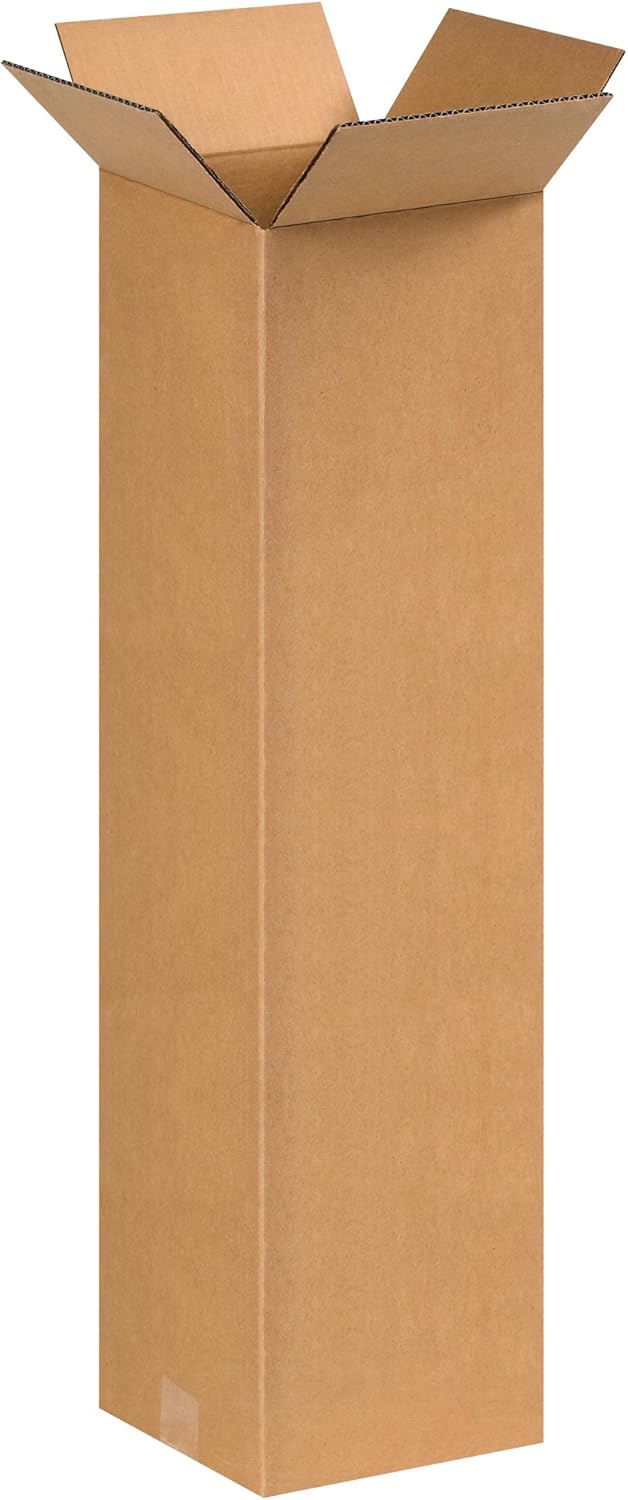 AVIDITI 8x8x30 Tall Corrugated Boxes, Tall, 8L x 8W x 30H, Pack of 50 | Shipping, Packaging, Moving, Storage Box for Home or Business, Strong Wholesale Bulk Boxes