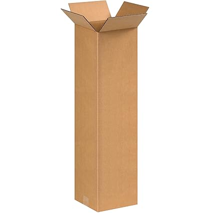 AVIDITI 8x8x30 Tall Corrugated Boxes, Tall, 8L x 8W x 30H, Pack of 50 | Shipping, Packaging, Moving, Storage Box for Home or Business, Strong Wholesale Bulk Boxes