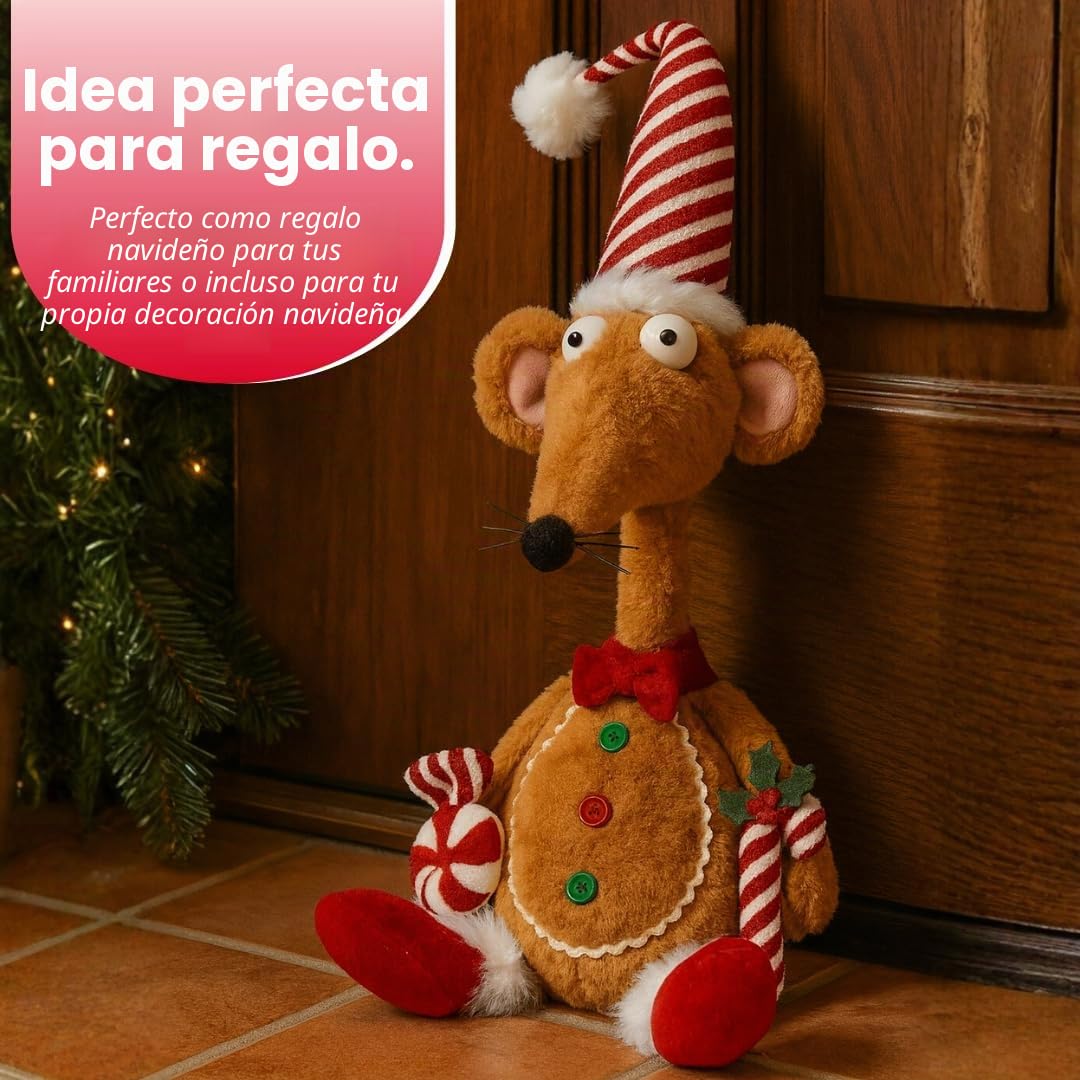 Marco Paul Jengibre Rate, 67 cm, felpa, decoración de Navidad, decoración del hogar, figura de animal independiente, estatua de tela esponjosa, decoración navideña para el hogar