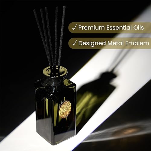 Miniatura 4 de M&SENSE Juego de difusor de varillas grande de 10.14 onzas  Difusor de aceite de aroma a albahaca lima con varillas  Aceite esencial no tóxico de la