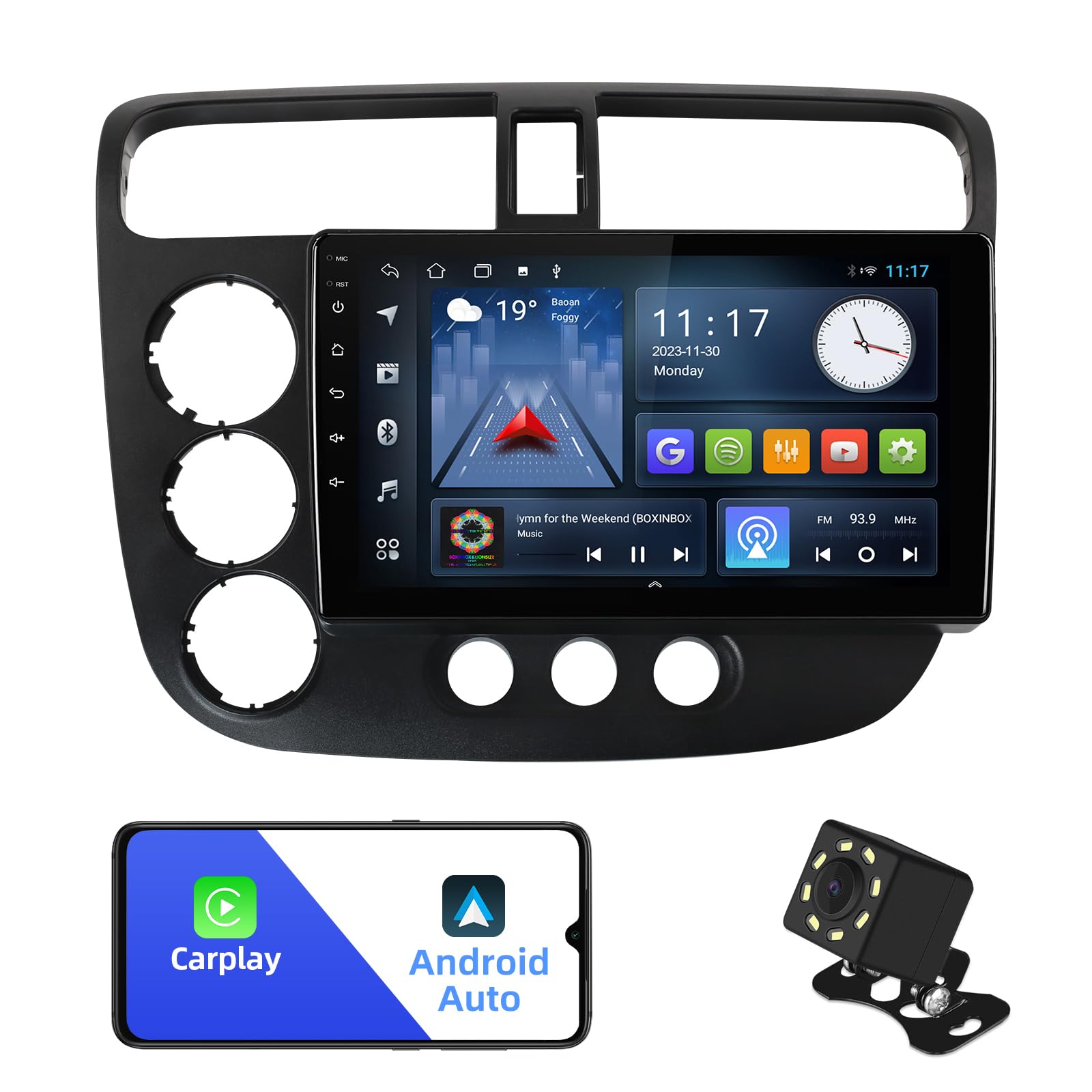 Amazon.com: 2+32G Android 12 Double Din Car Stereo for Honda Civic
