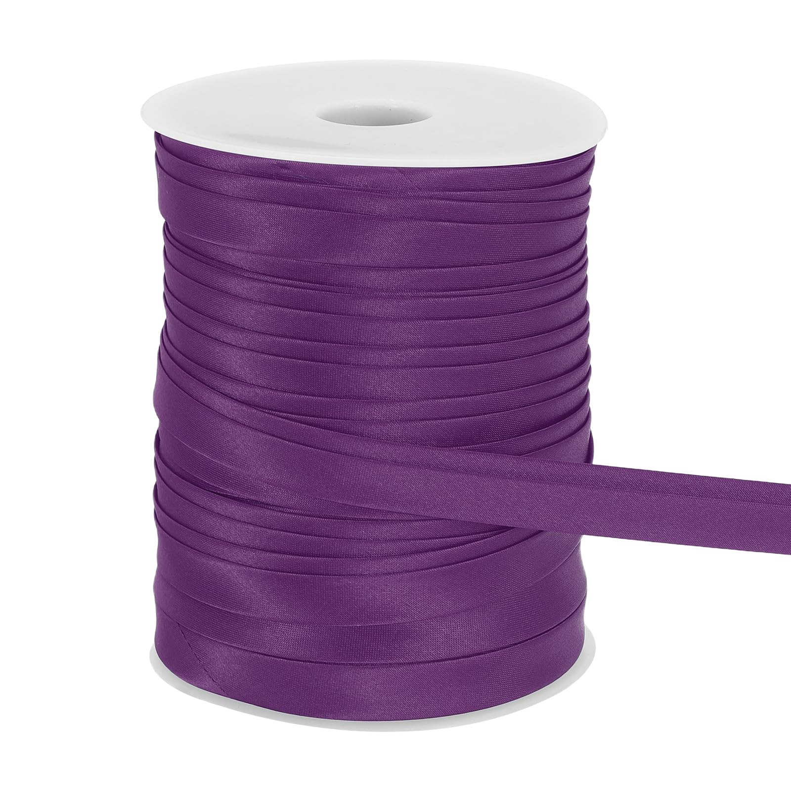 sourcing map Double Fold Bias Tape for Sewing 3/5 Inch x 55 Yards Satin Pre-fold Continuous Binding Tape for Seaming Quilting Hemming Binding DIY Crafts, Dark Purple — image 1