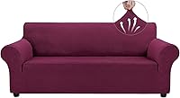 Vista 118 de Asnomy Couch Covers for 3 Cushion Couch Stretch Sofa Covers Slipcovers, Pet Protector Furniture Covers for Dogs Cats Spandex Jacquard Fabric Small