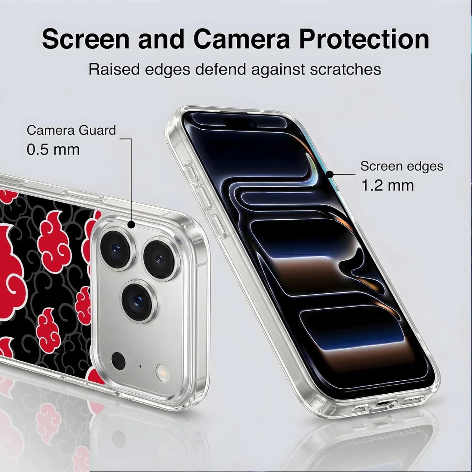 Head Case Designs Officially Licensed Naruto Shippuden Akatsuki Iconic Gel Case [Military Grade Protection] Compatible with Apple iPhone 17 Pro