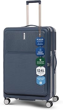 Aerolite Large 28in Front-Loading Expandable Suitcase, 124L, 8 Wheels