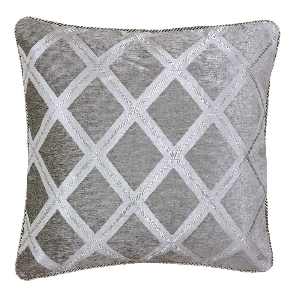 Paoletti Federa per Cuscino Delphi, Velluto, Grigio, 45 x 45cm