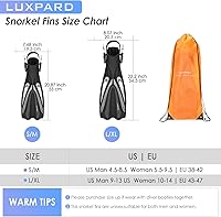 Vista 6 de Aletas de buceo, potentes y eficientes aletas de buceo de tacón abierto, aletas para esnórquel y apnea con hebillas ajustables