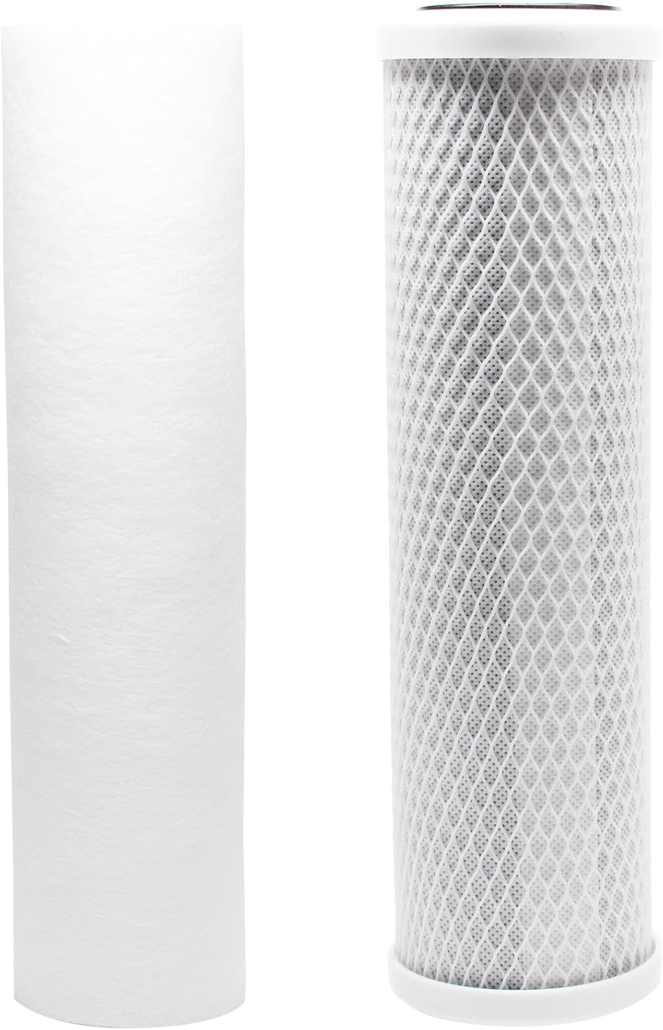 2-Pack Replacement Filter Kit Compatible with Watts WP-2 LCV RO System - Includes Carbon Block Filter & PP Sediment Filter - Denali Pure Brand