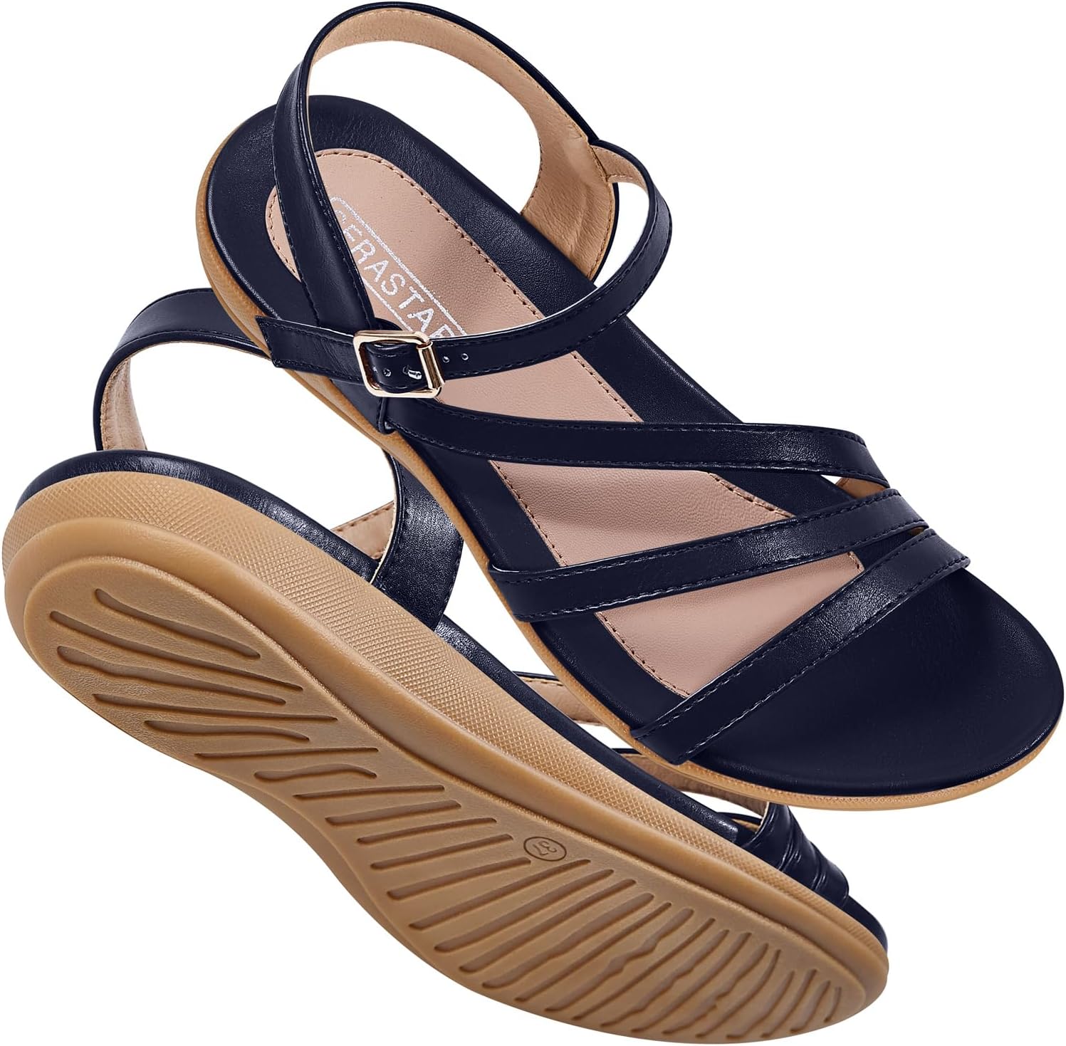 Flat Sandals for Women Dressy - Comfortable Walking Summer Womens Sandal