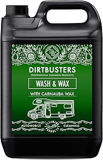 Dirtbusters Caravan Cleaner Car Wash & Wax, Concentrated Car Shampoo With Carnauba, For Exterior Clean Of All Motorhome, Campervan, Van, Static Home & Vehicles (5L)
