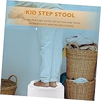 Vista 9 de USHOBE Cartoon Plastic Stool Bathroom Stool for Toddlers Toddler Step Stool Round Ottoman Table Step stools for Kids Toddlers Stool Toddler Stool