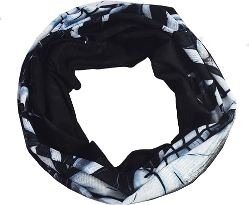 Miniatura 183 de Obacle - Tapabocas con cuello polar y de estilo de pañuelo contra el polvo y el sol para hombre y mujer Calavera Azul Ojo y Nariz