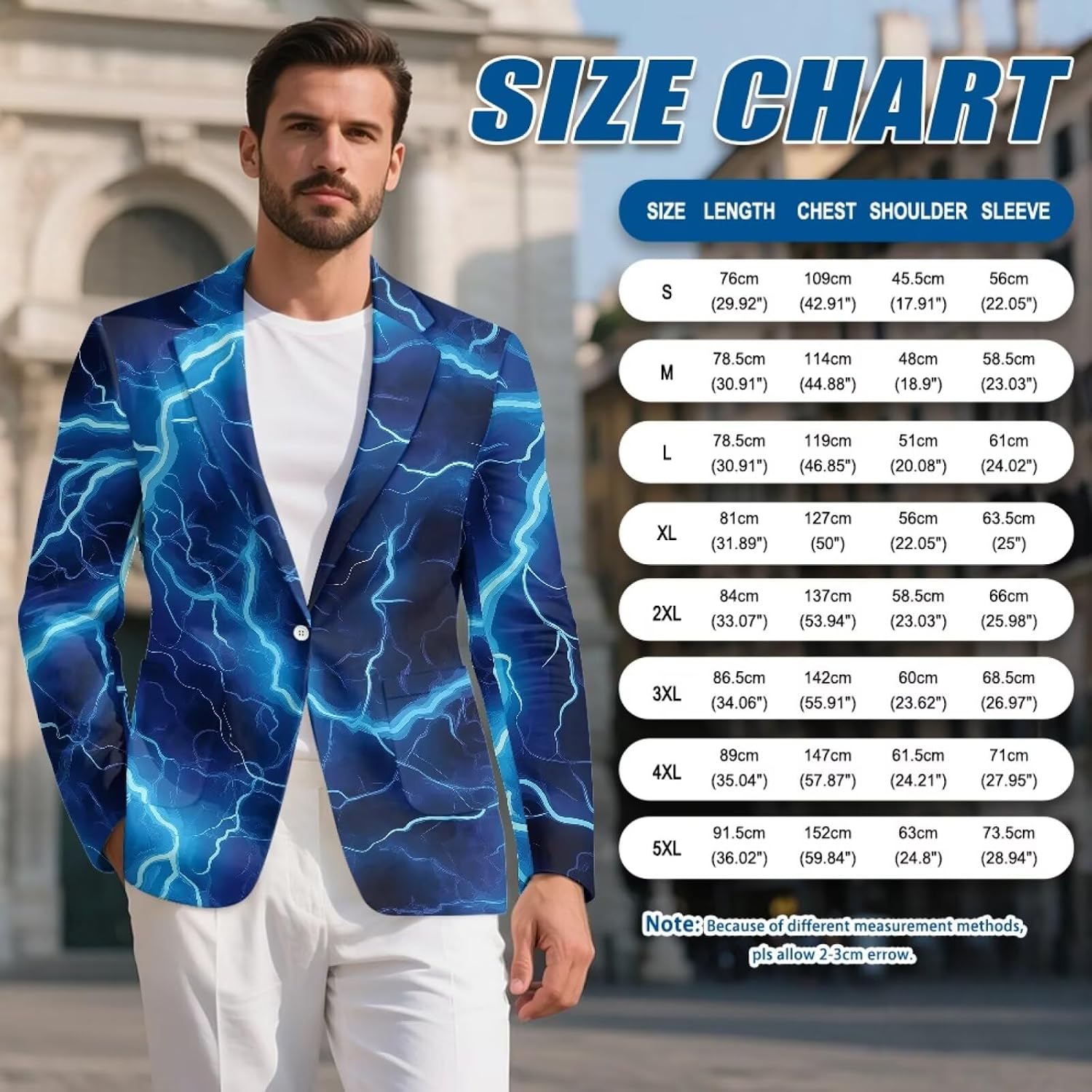 Men's Casual Blazer Long Sleeve Suit Jackets Sport Coats Lightweight One Button Business Jacket with 2 Pocket