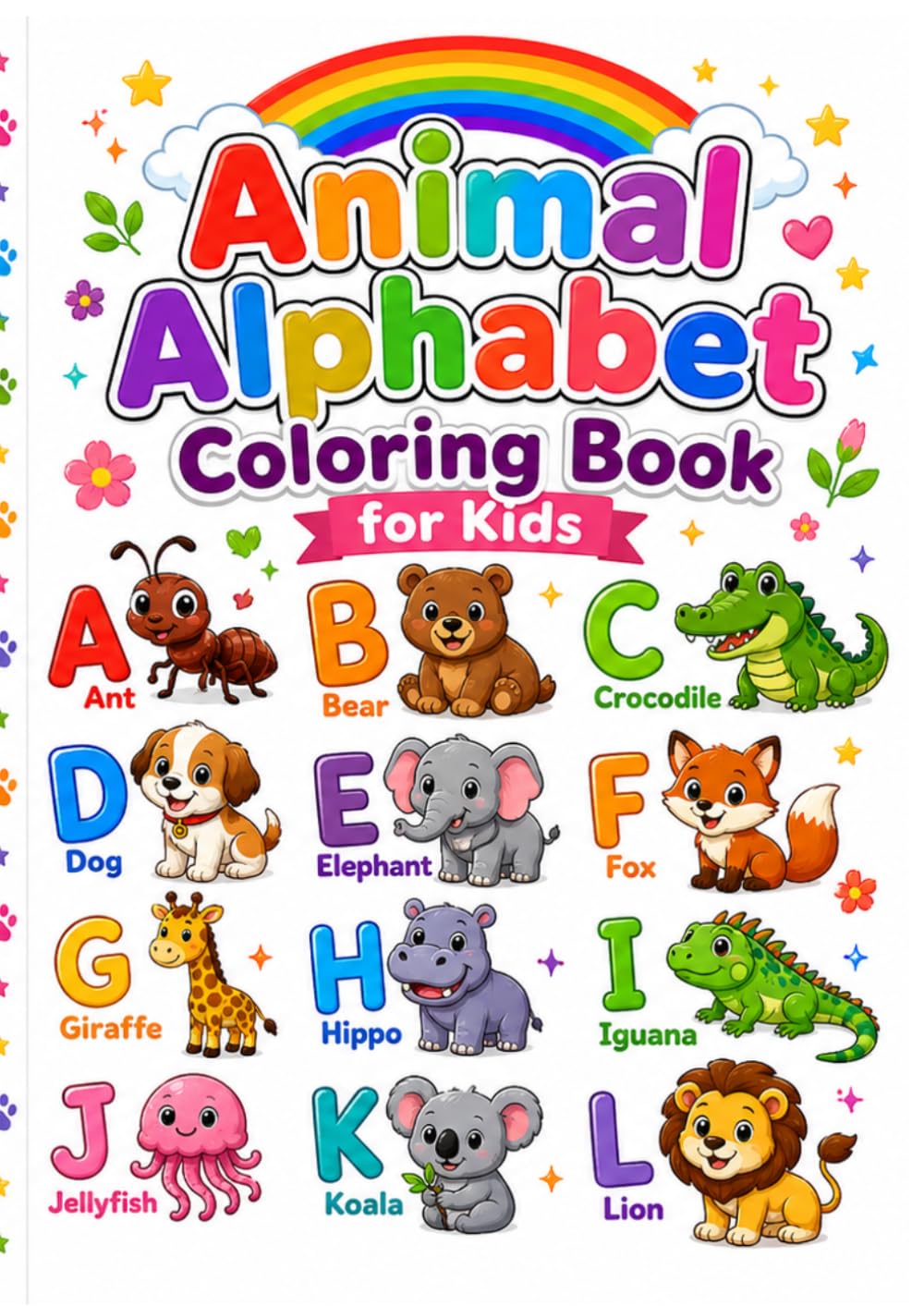 Animal Alphabet Coloring Book for Kids