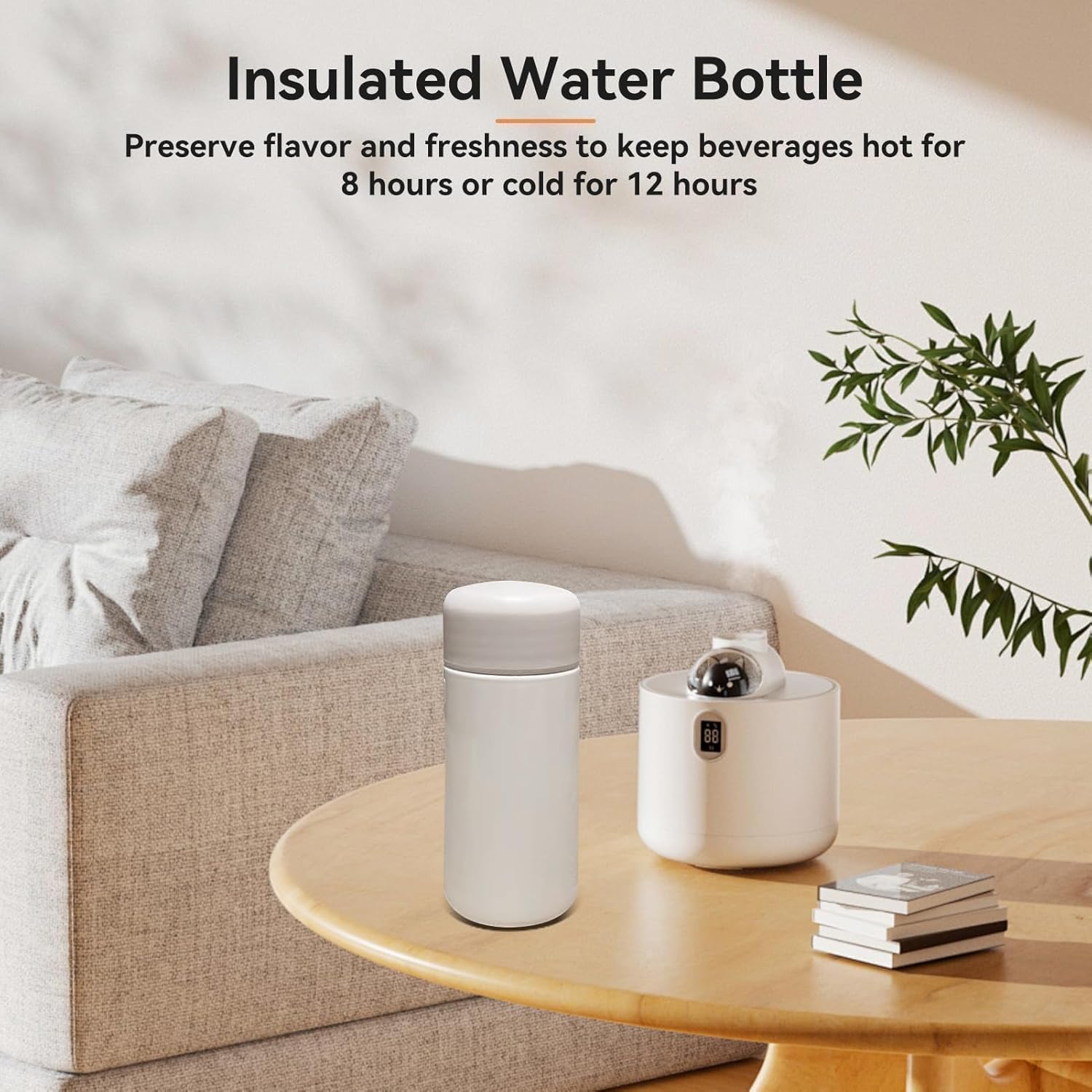 Cyrank Kids Water Bottle, 150ml Mini Metal Water Bottles Stainless Steel Vacuum Insulated Coffee Travel Mug Cute Insulated Bottle(White) - Image 5