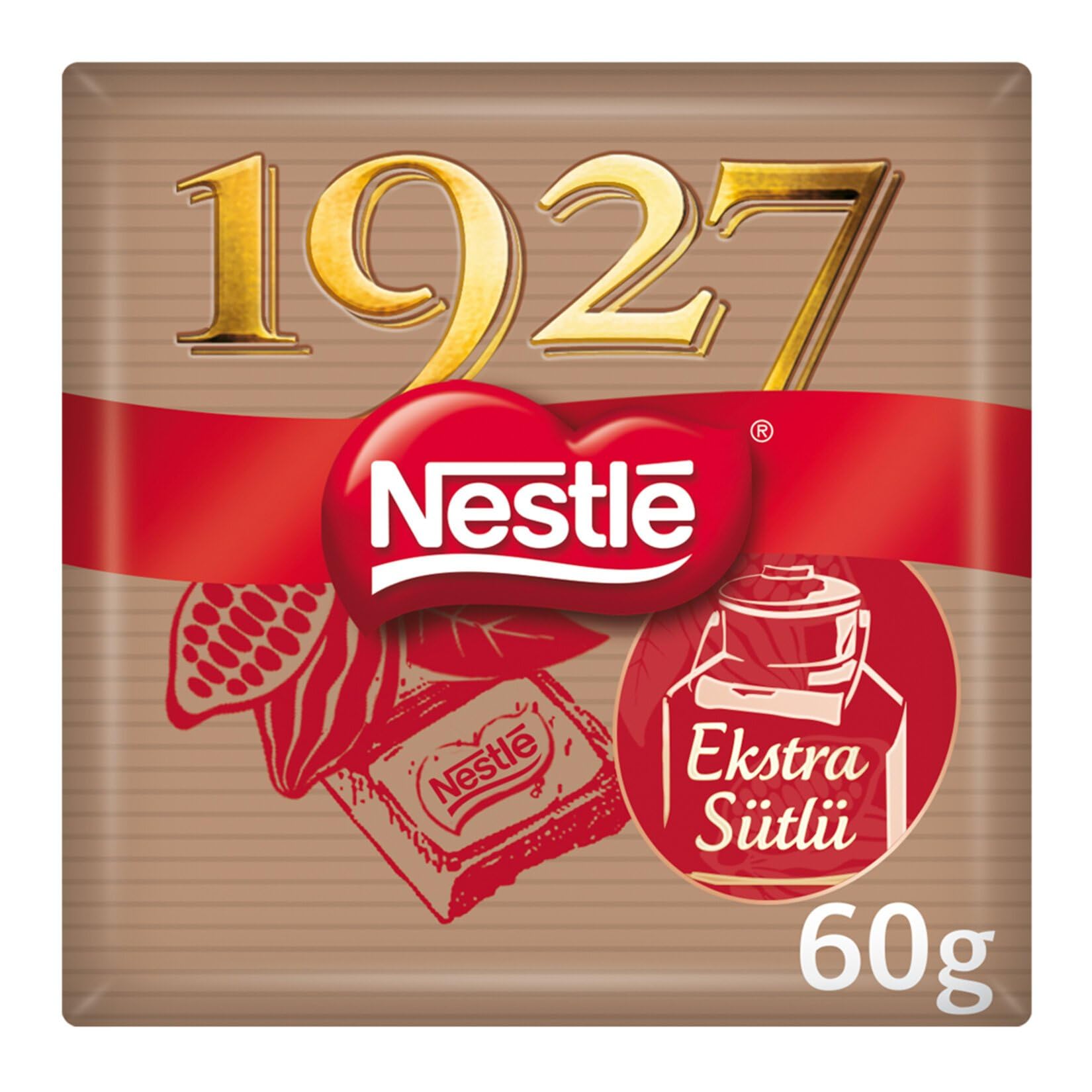 Nestlé 1927 Ekstra Sütlü Çikolata Kare, 60 g x 6