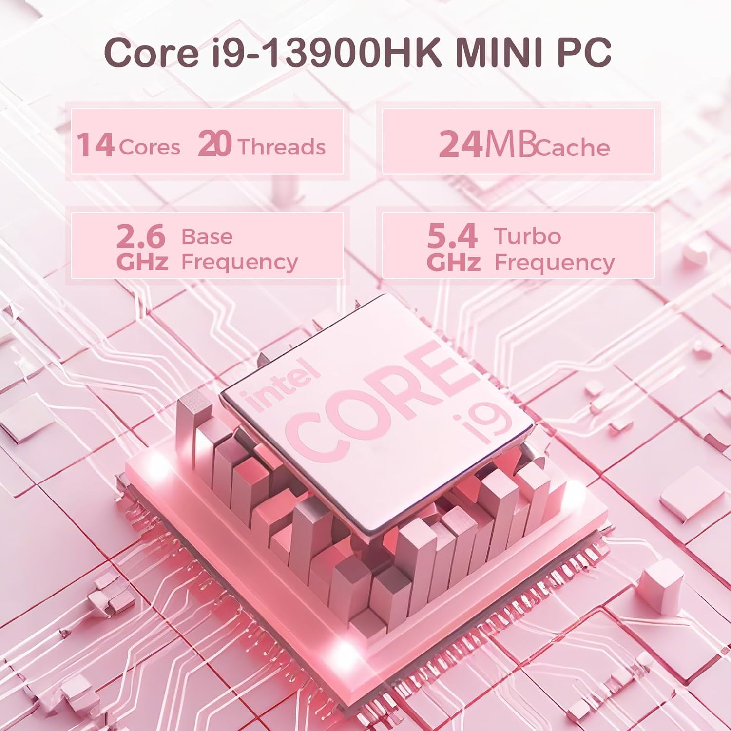 Mini Gaming PC, 12Th Intel Core i9-12900HK, RTX 3050Ti 8G Graphics Mini Desktop Computer with RGB Lights, 32GB DDR4 RAM, 1TB PCIe G4x4 SSD, Triple 4K Display/2.5G LAN/WiFi 6E/BT5.3, Win 11 Pro