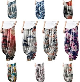 amachi. アマチ AY10-20 Layered Linen Pants amachi. アマチ AY10-20 Layered Linen Pants Layered Wrap Harem