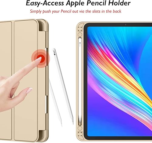 Miniatura 4 de iMieet - Funda para iPad Pro de 11 pulgadas 2021 (3 generación) con portalápices compatible con cargasincronización de un segundo lápiz para iPad,