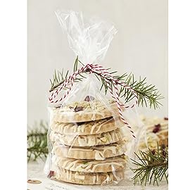 Morepack Flat Bottom Cellophane Bags,100 Pieces 6x2x10 Inches Clear Cello Treat Bags With 100Pcs Twist Ties (No Side Gusset)