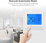 Smart Boiler Thermostat – Battery Operated Wired Controller with LCD Screen & Touch Button – 5+2 Weekly Programmable Thermostat for Home and Office – Safety Features with Child Lock