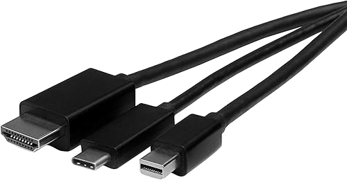 Miniatura 3 de StarTech.com Cable adaptador HDMI de 6.6 ft - 4K 30Hz - USB C  HDMI  Mini DisplayPort a HDMI - Convertidor AV digital para monitor HDMI (CMDPHD2HD)