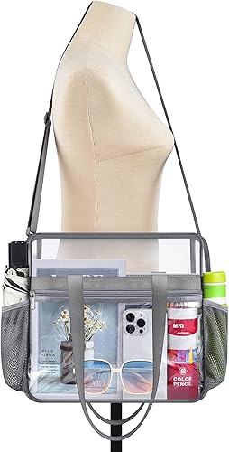 Vista 191 de Oraben Bolsa transparente transparente aprobada para estadios de 12 x 6 x 12 pulgadas, bolsa de estadio para trabajo, juegos deportivos, gimnasio