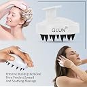 GLUN® Pack of 2 Scalp Shampoo Brush – Silicone Hair Scalp Massager for Dandruff Removal & Deep Cleansing (White) gallery image
