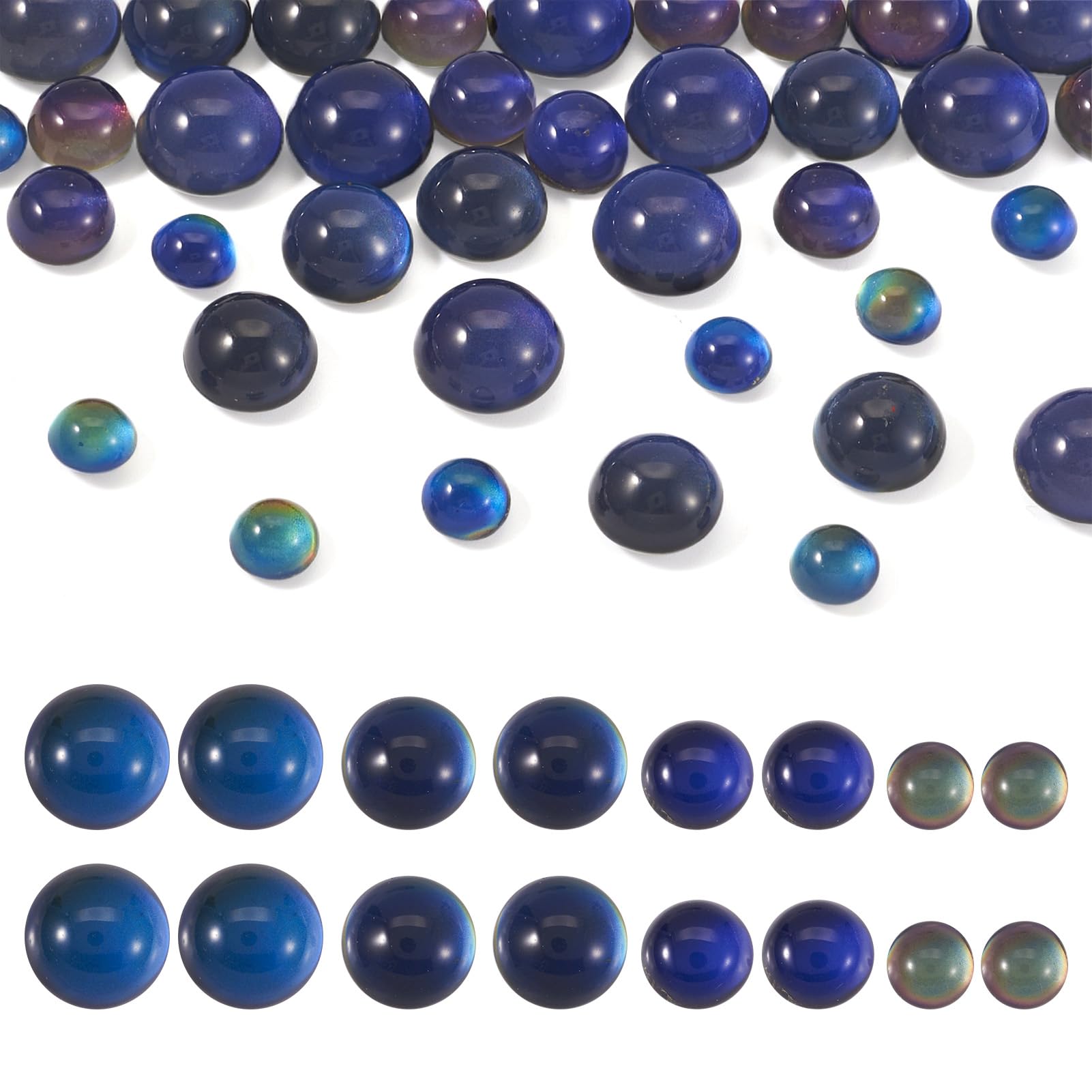 Cabochon en verre pour bijoux artisanaux Craftdady lot de 40 dômes changeant de température