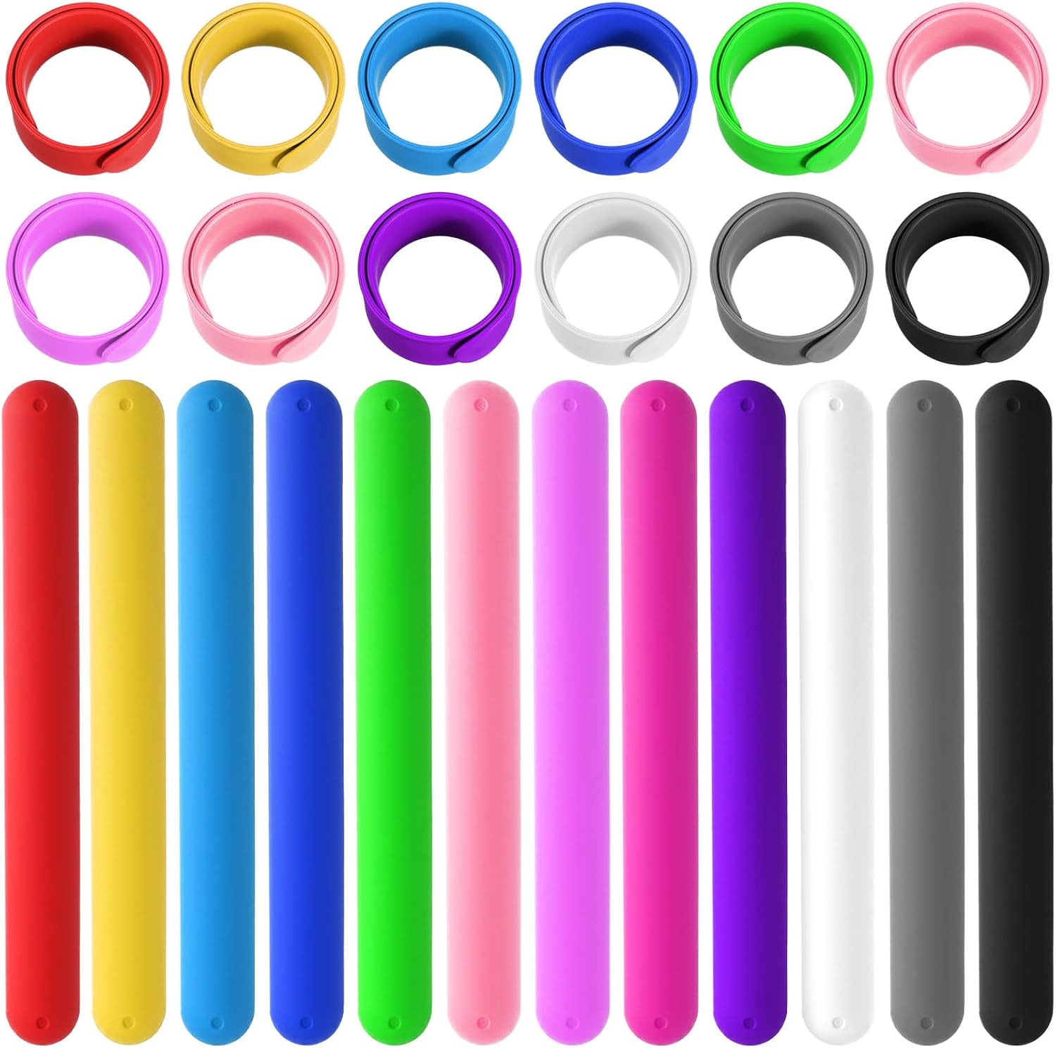 36 Pcs Silicone Wrapping Paper Roll Holder Clips – 12 Vibrant Colors, Steel-Reinforced Snap Bands for Christmas, Office, and Craft