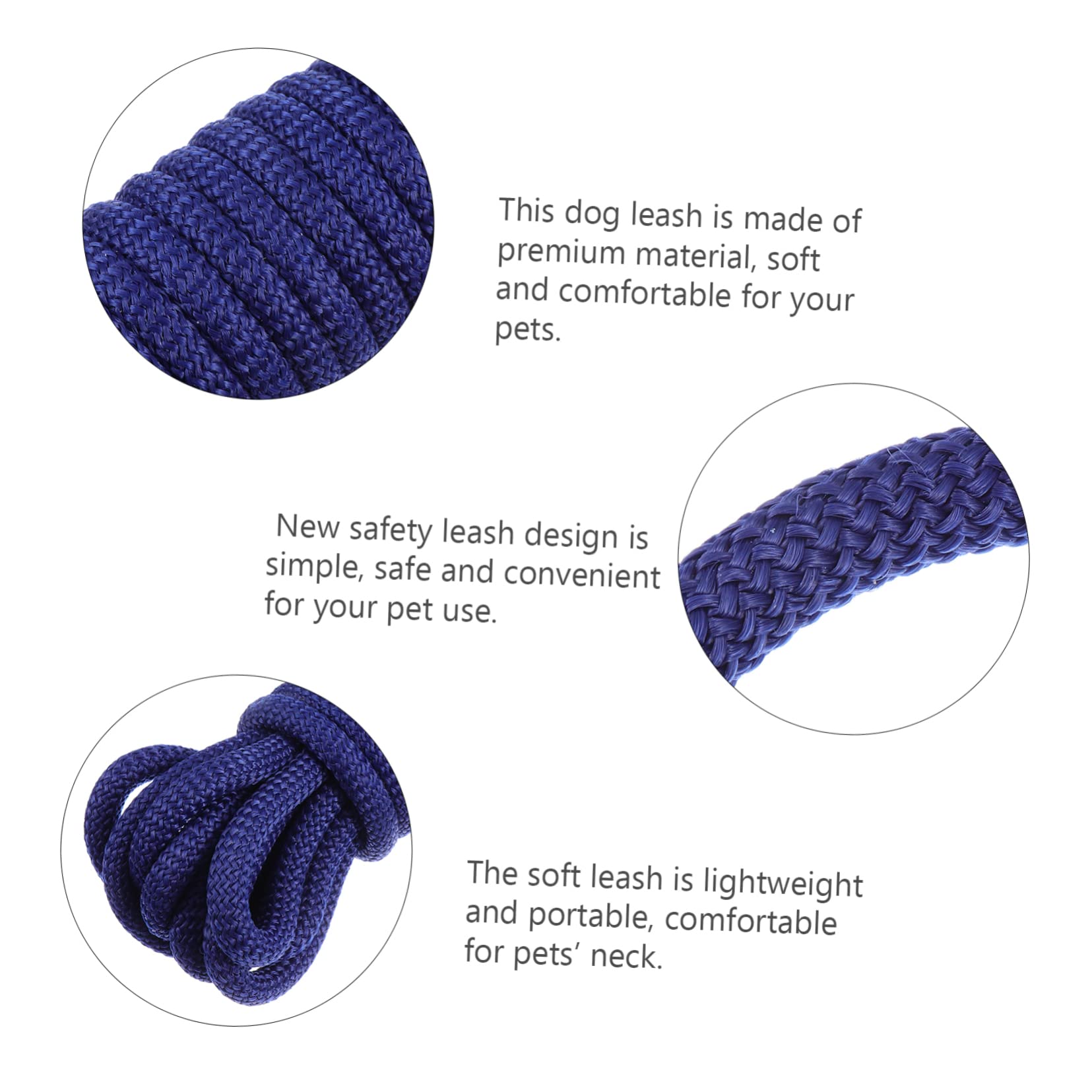 YARNOW Laisse Longue pour Chien en Polypropylène 10m, Bleu, Crochet, Résistante aux Morsures, pour Promenade et Dressage en Extérieur