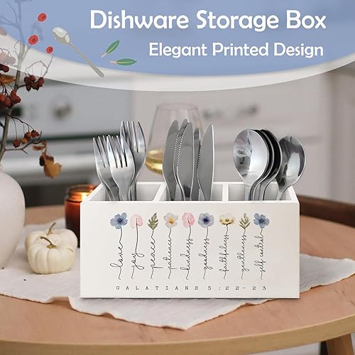 Miniatura 5 de SNNDER Soporte para bolígrafo cristiano para escritorio, regalos cristianos religiosos para mujeres, floral, bohemio, versículos de la Biblia