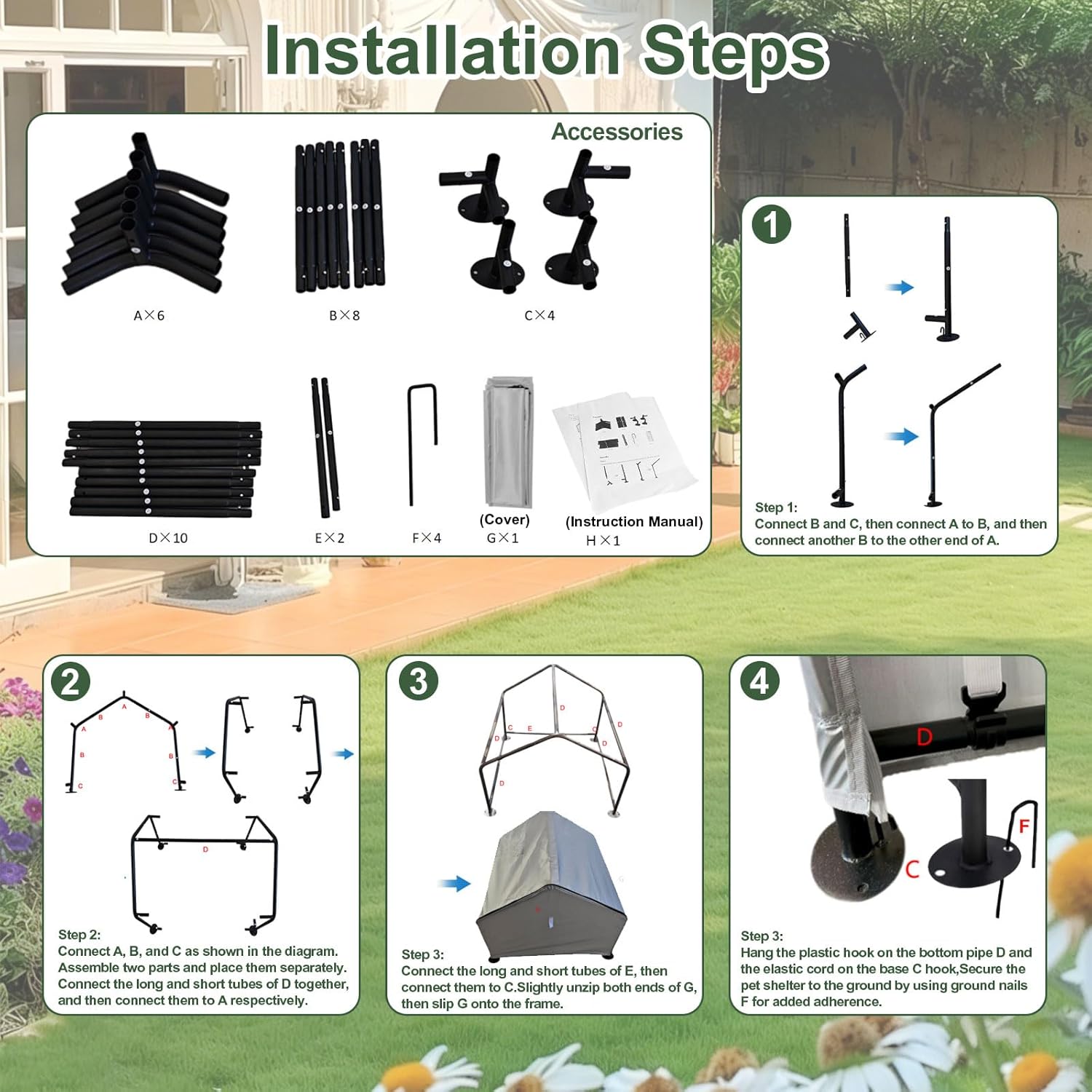 Carbon Steel Material Robot Mower Garage, Removable Zippered Wireless Robotic Lawn Mower Cover Durable Rainproof and UV-Resistant Cover, 30“x29“x24“ Fits All Robotic Lawn Mowers(Extra Large Size)