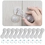 Child Safety Cabinet Locks (10 Pack) - Baby Proofing Latches Lock for Drawers, Toilet Seat, Fridge, Oven, with 10 Extra 3M Adhesives (Transparent)