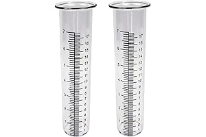 JOYBee Garden Glass Rain Gauge Replacement Tubes - 7 Inches Tall (2 Pack)