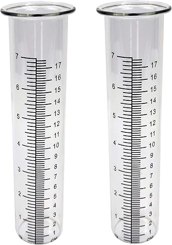 JOYBee - Medidores de lluvia para pájaros con luces solares para decoración de jardín, medidor de lluvia solar de metal para patio, decoración de