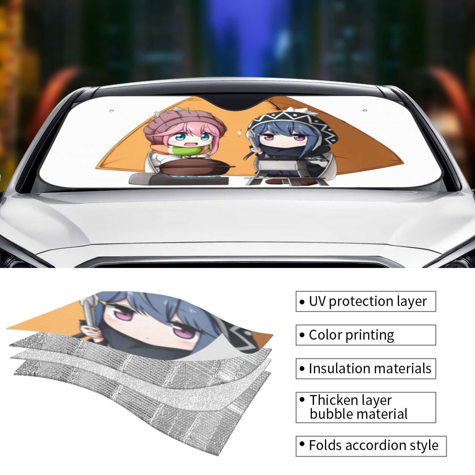 Amazon.co.jp: 車用サンシェード ゆるキャン アニメキャラクター