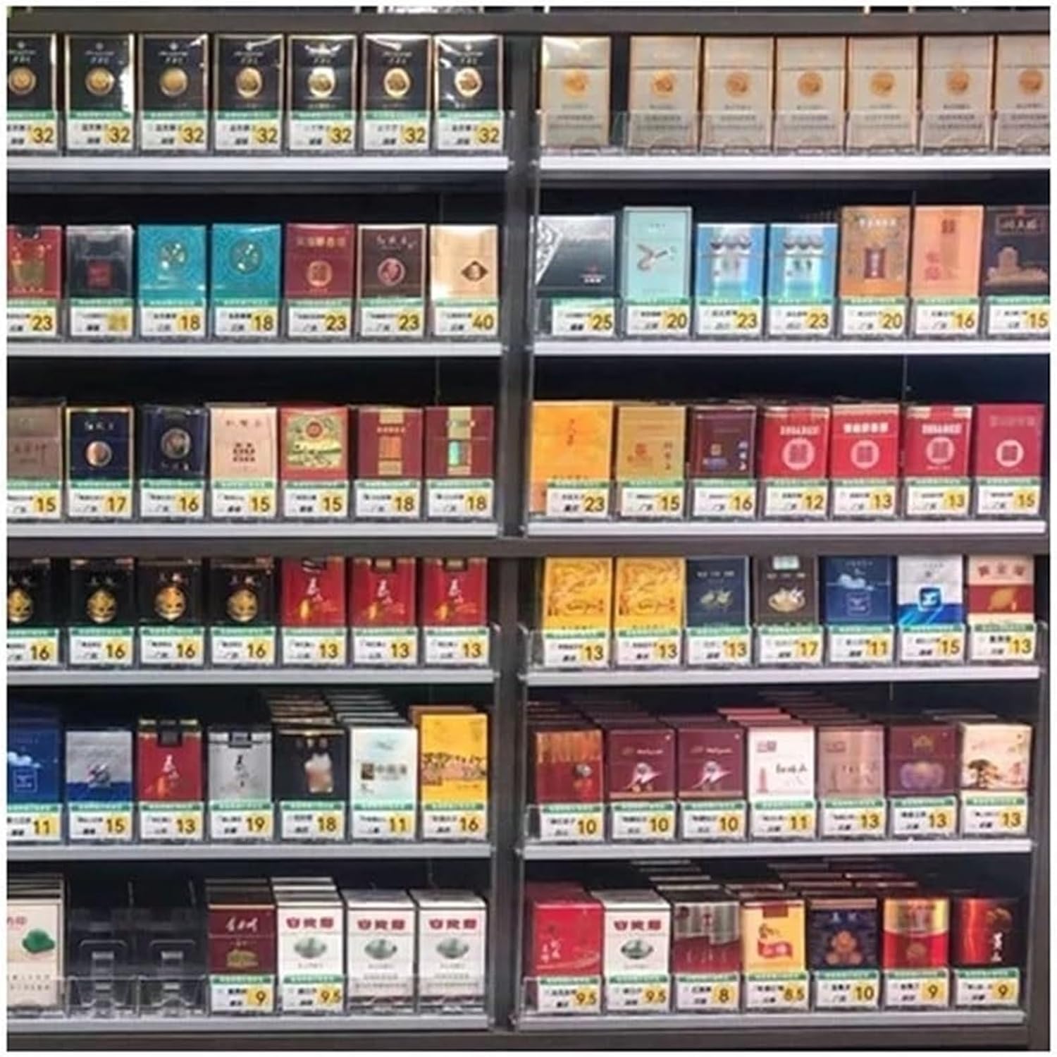 Cigarette Display Case,Cigarettes Display Rack, Rectangular Cigarette Case Holder, Automatic Cigarette Pusher Cigarette Display Holder, Wall Mounted Cigarette Rack