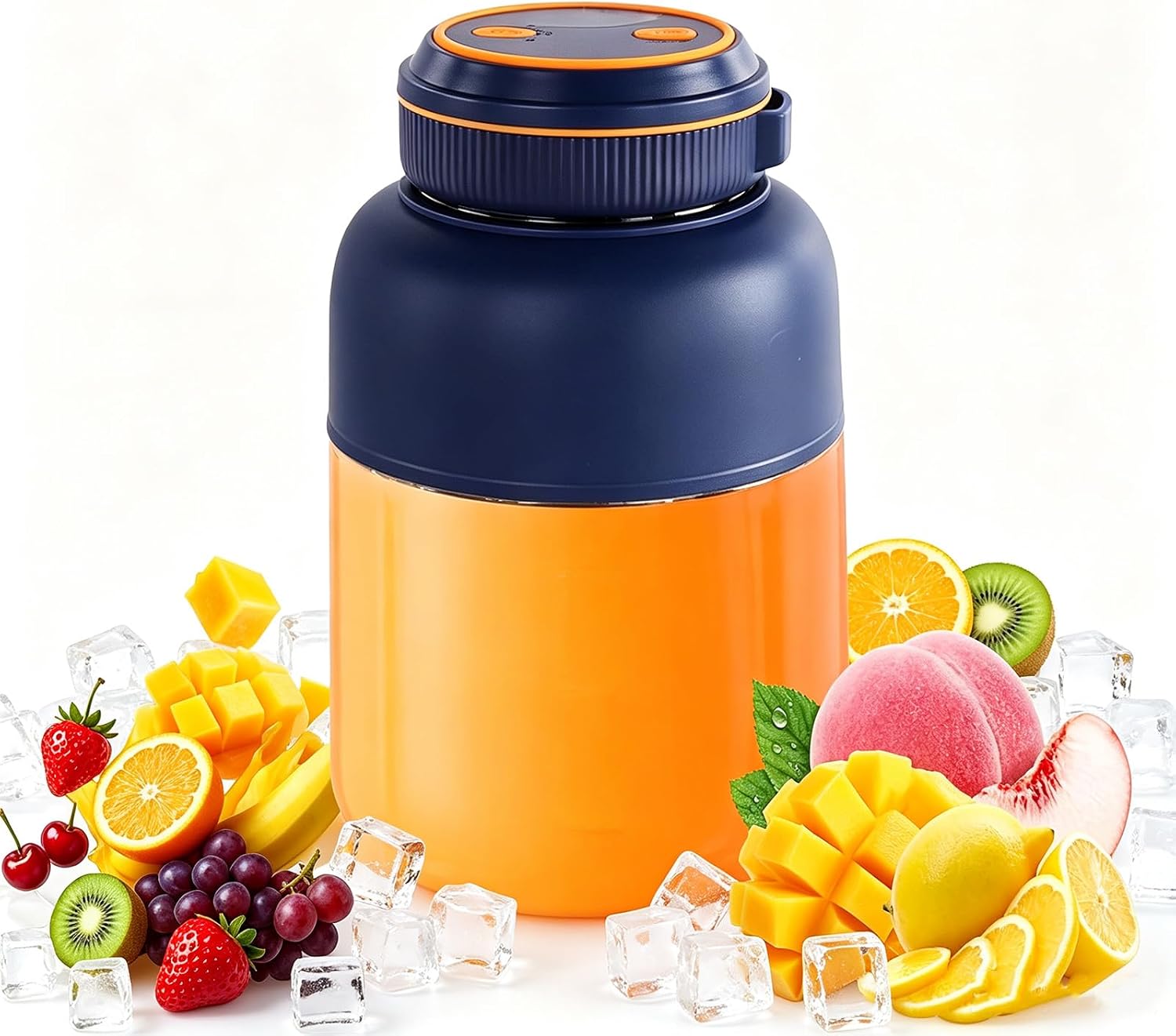 Large Portable Blender Wireless Juicer Cup For Gym Protein Shakes Outdoor Blue