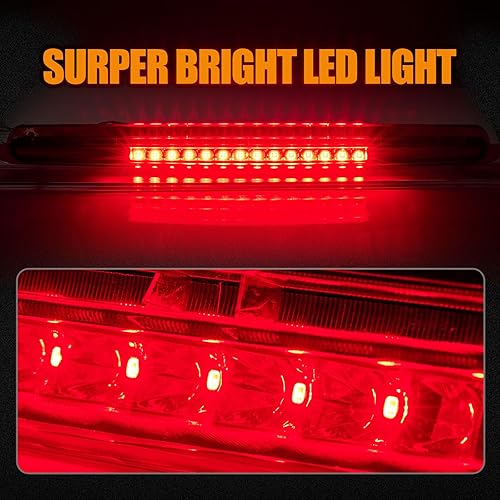 Miniatura 236 de Tercera tercera luz de freno para Chevy Silverado 1999-2006/GMC Sierra 1500 2500 3500HD, 2007 Silverado/Sierra Classic Modelo LED Time Tunnel