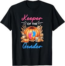 Keeper Of Gender Fall Baby Announcement Gender Reveal Party T-Shirt