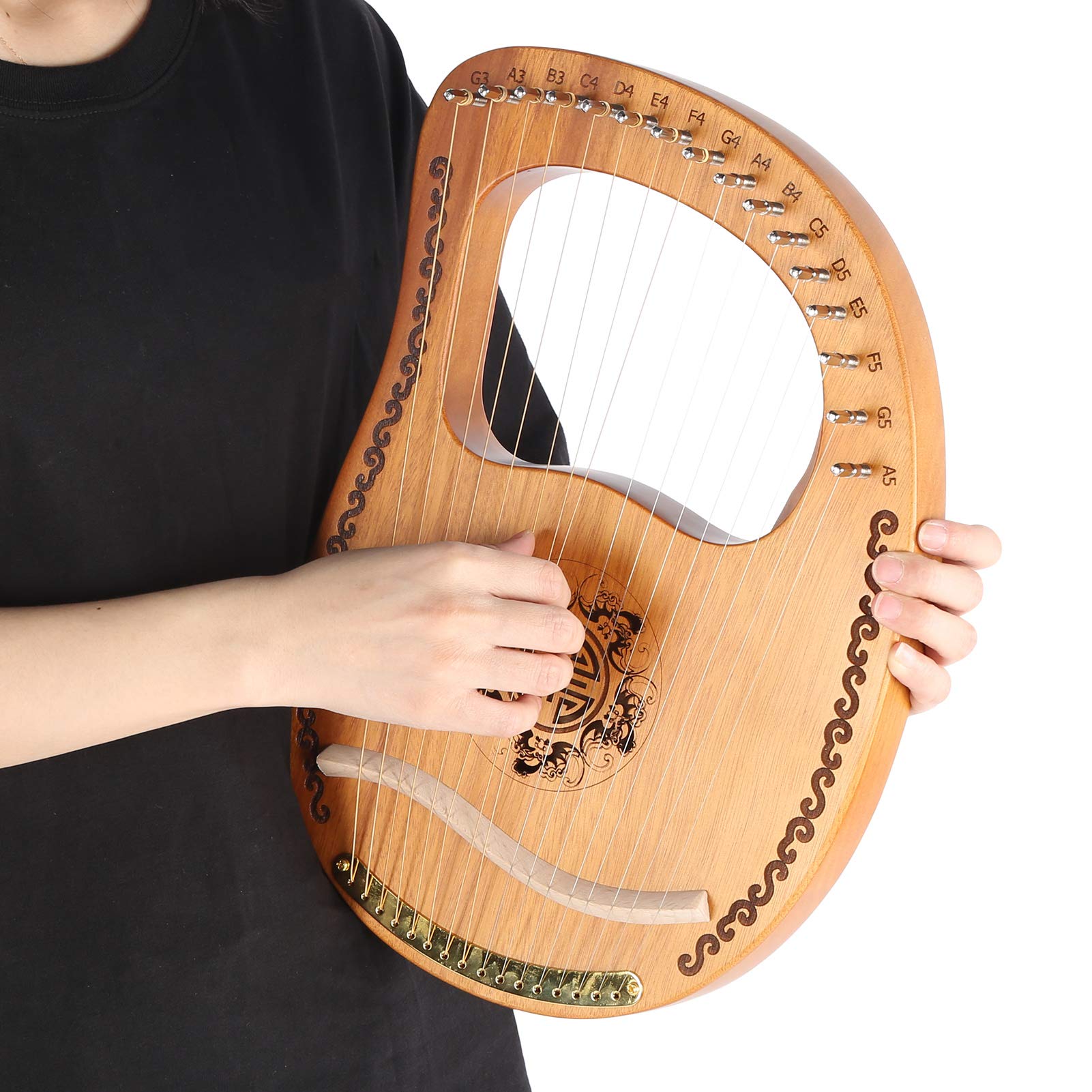 Generic Arpa in Legno Compatta a 16 Corde, Strumento Musicale Durevole Perfetto per Professionisti e Gruppi Musicali, Arpa -16 per Innamorati