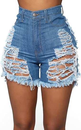 denim shorts ripped