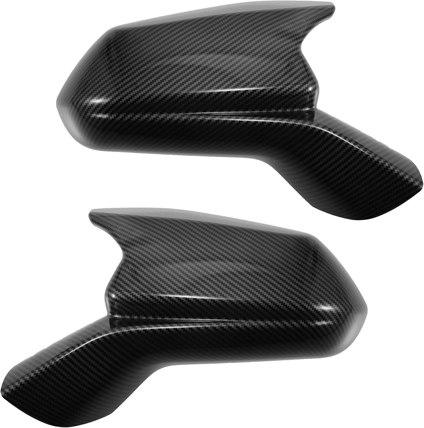 X AUTOHAUX 1 Pair Door Wing Rearview Side Mirror Cover Trim Shell Carbon Fiber Pattern Black for Chevrolet Camaro 2016-2023 Mirror Housing