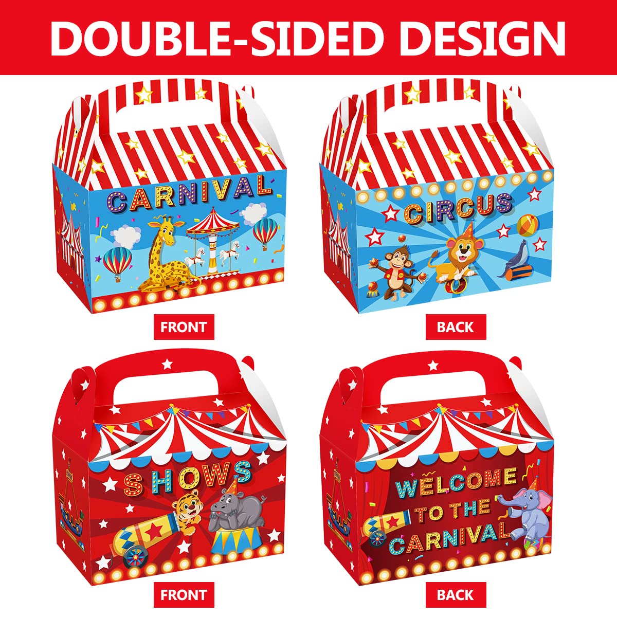 Amazon.com: Cieovo 24 Pack Circus Party Favor Boxes - Carnival
