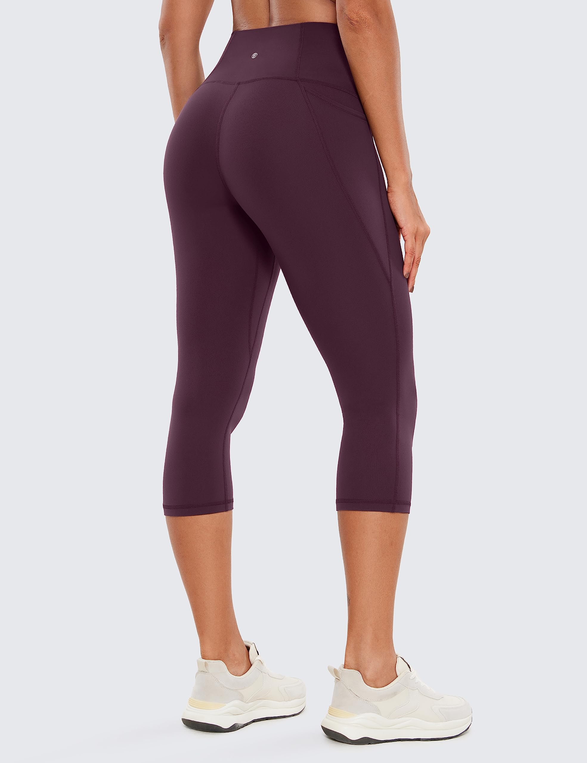 CRZ YOGA Femmes Butterluxe Leggings Capri Taille Haute avec Poches Entraînement Pantalon Yoga - 48cm/53cm