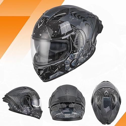 Miniatura 2 de Cascos modulares de motocicleta de cara completa abatible, casco de motocicleta para bicicleta de calle, unisex, modelo 167 para adultos