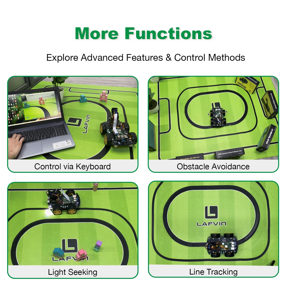 Amazon.co.jp: LAFVIN 4WD スマートカーキット Raspberry Pi 5 4 B 3